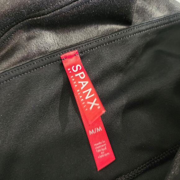 Spanx Faux Leather Leggings Black M Medium - Picture 5 of 5